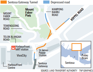 Sentosa Gateway Tunnel could open as early as April