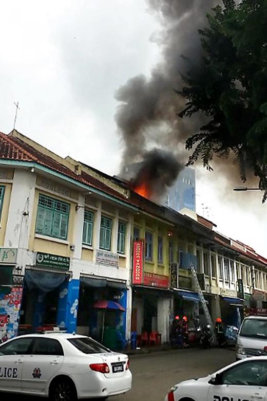 One rescued after fire breaks out in attic of Little India restaurant 
