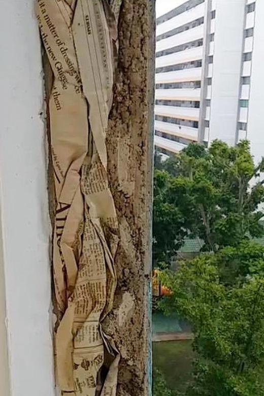 Contractor under probe by HDB for stuffing papers into walls of flat