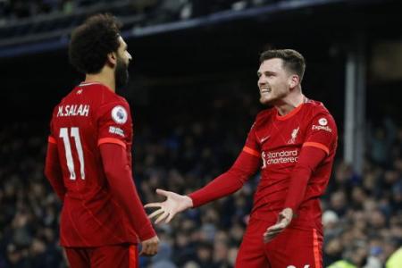 Football: Salah hits double as Liverpool triumph at Everton