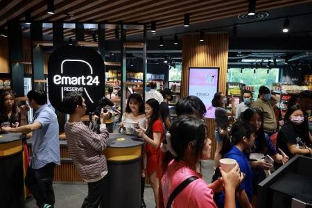 South Korea’s Emart24 opened on Friday at Jurong Point and opens on Saturday at nex