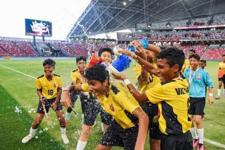 Victoria win C Division boys’ football title, Meridian retain girls’ championship thanks to five-goal heroine