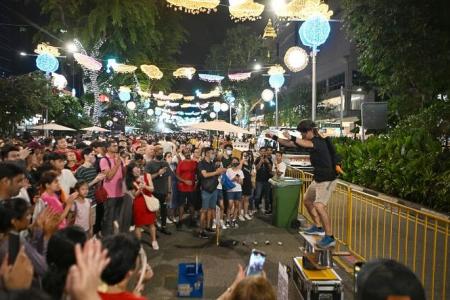 Crowds throng Orchard Road for first ever Christmas Eve street party