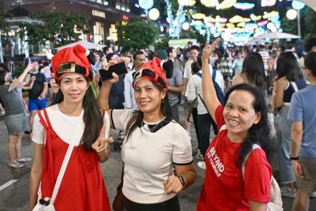 Crowds throng Orchard Road for first ever Christmas Eve street party