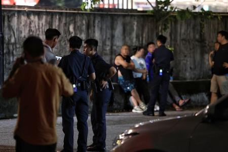 5 arrested, 1 taken to hospital in fight at Yuan Ching Road