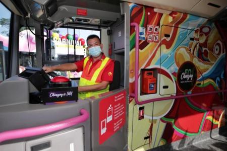 Buses designed like Chingay floats to ply the roads