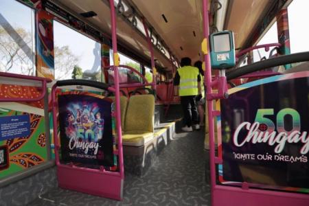 Buses designed like Chingay floats to ply the roads