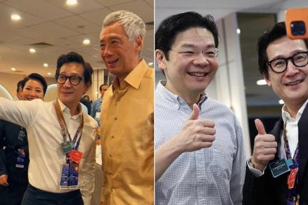 Oscar winner Ke Huy Quan takes selfies with PM Lee and DPM Wong