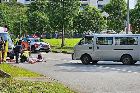 Unconscious woman taken to hospital after Jurong West accident; driver assisting with investigations 