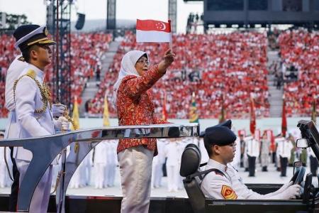 NDP 2023: RSAF puts on thrilling show; President Halimah reviews guard of honour  