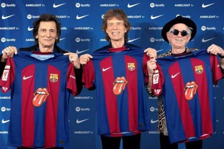 Rolling Stones logo to feature on Barcelona football club’s jersey