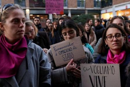 Thousands pay tribute to woman murdered in northern Italy