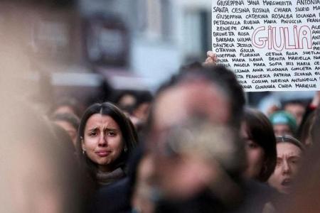 Thousands pay tribute to woman murdered in northern Italy