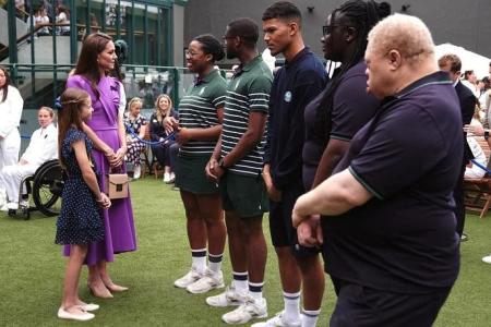 Princess of Wales Kate arrives to standing ovation at Wimbledon