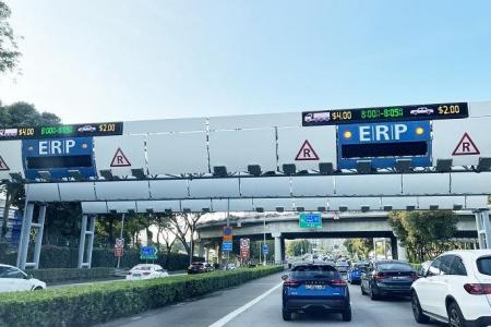ERP rates at 3 locations to go up by $1 from Aug 28
