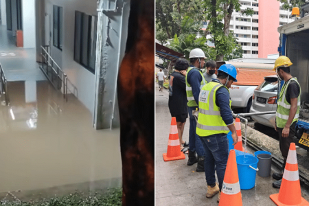 Water pipe bursts overnight in Clementi