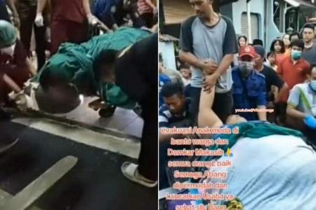 Forklift used to move 300kg Indonesian man to hospital