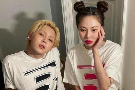 K-pop idols HyunaA and Dawn break up