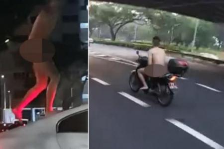 Man found naked in public places, riding motorcycle in the nude pleads guilty