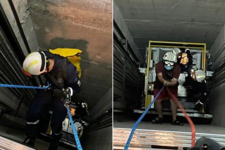 SCDF rescues 3 people trapped in lift at Junction 10 mall