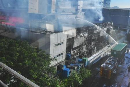 Fire in Tuas building storing chemicals briefly disrupts MRT services in the area