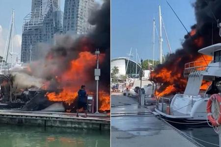 Fire on yacht in Keppel extinguished in about an hour, no injuries reported: SCDF