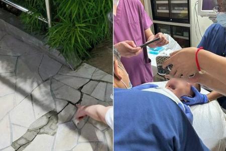 Toddler falls on cracked tiles, needs 24 stitches on forehead