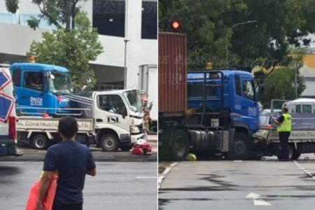 2 hurt in CCK accident involving lorries, van, prime mover