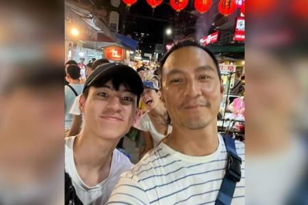 Actor Daniel Wu reunites with on-screen son from American Born Chinese in Taipei