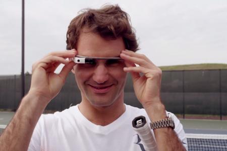 Roger Federer through Google Glass