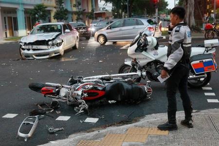 Harley rider loses leg in horror crash