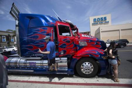 Uber users get to ride in Optimus Prime truck