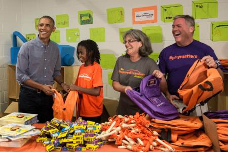 Girl disappointed that surprise visitor to school was Obama and not Beyonce