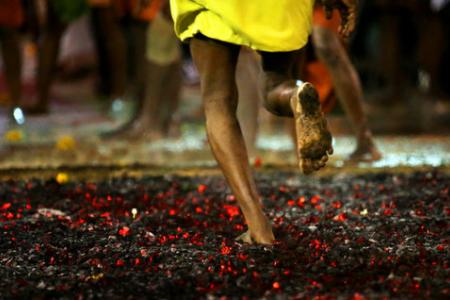 PHOTOS: Fire-walking now an annual ritual for devotee