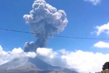 Watch: Mexican volcano erupts, shooting giant ash cloud into sky 