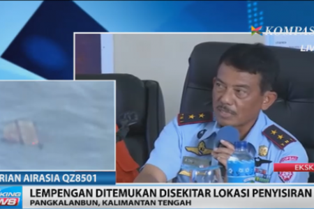 QZ8501 SEARCH: Some debris found, not confirmed from missing plane