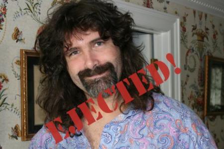 Stuffed: WWE legend Mick Foley ejected for cheating... at chicken wing-eating contest
