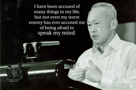 Here are Mr Lee Kuan Yew's 12 most memorable quotes