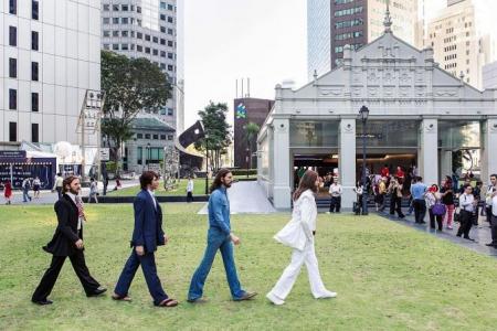 'Beatles' relive famous walk