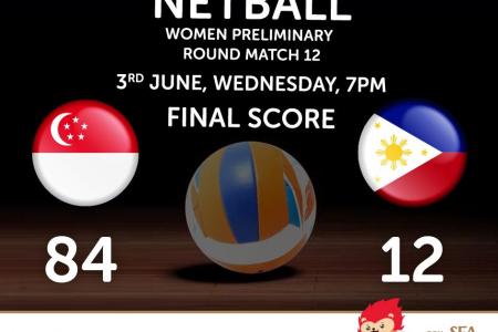 Singapore netballers sweep Philippines aside 