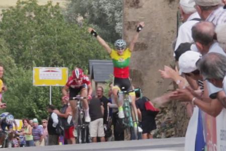 Cyclist snatches defeat from jaws of victory