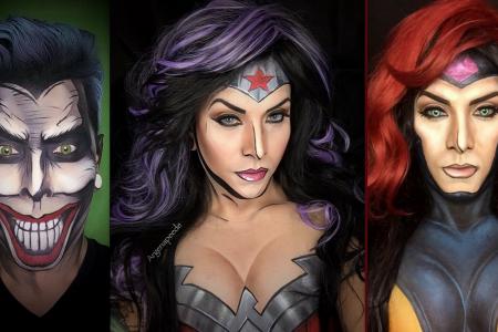 Cosmetologist turns himself into comic book characters