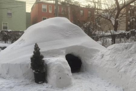 Snowed in? Not a problem for this New Yorker who built an Igloo