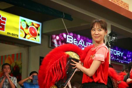 Xiang Yun performs lion dance sequence for new TV drama