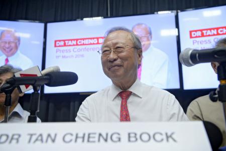 Dr Tan Cheng Bock: I'll be a president who will speak up