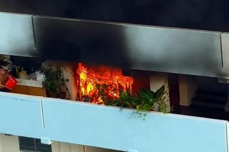 Residents rally together to put out fire at Eunos block