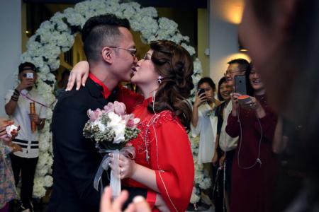 Emotional wedding dinner for Sezairi and wife