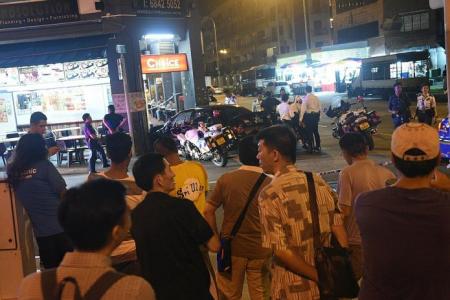 Car ploughs into Geylang coffee shop after police chase