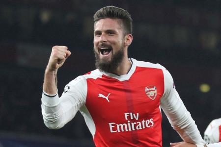 Giroud out, Perez in for Gunners