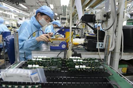 Factory output surged 12.6% last month